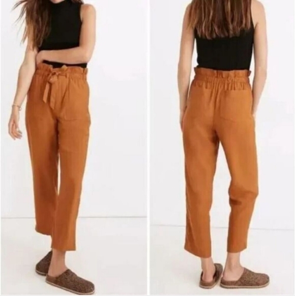 Madewell Pants - Madewell Brown Ankle-Length Pants Rust Color